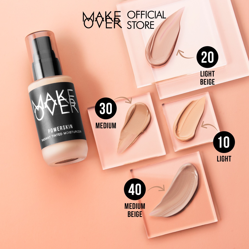 MAKE OVER Powerskin Radiant Tinted Moisturizer 40 ml - Face Moisturizer - Gambar 3