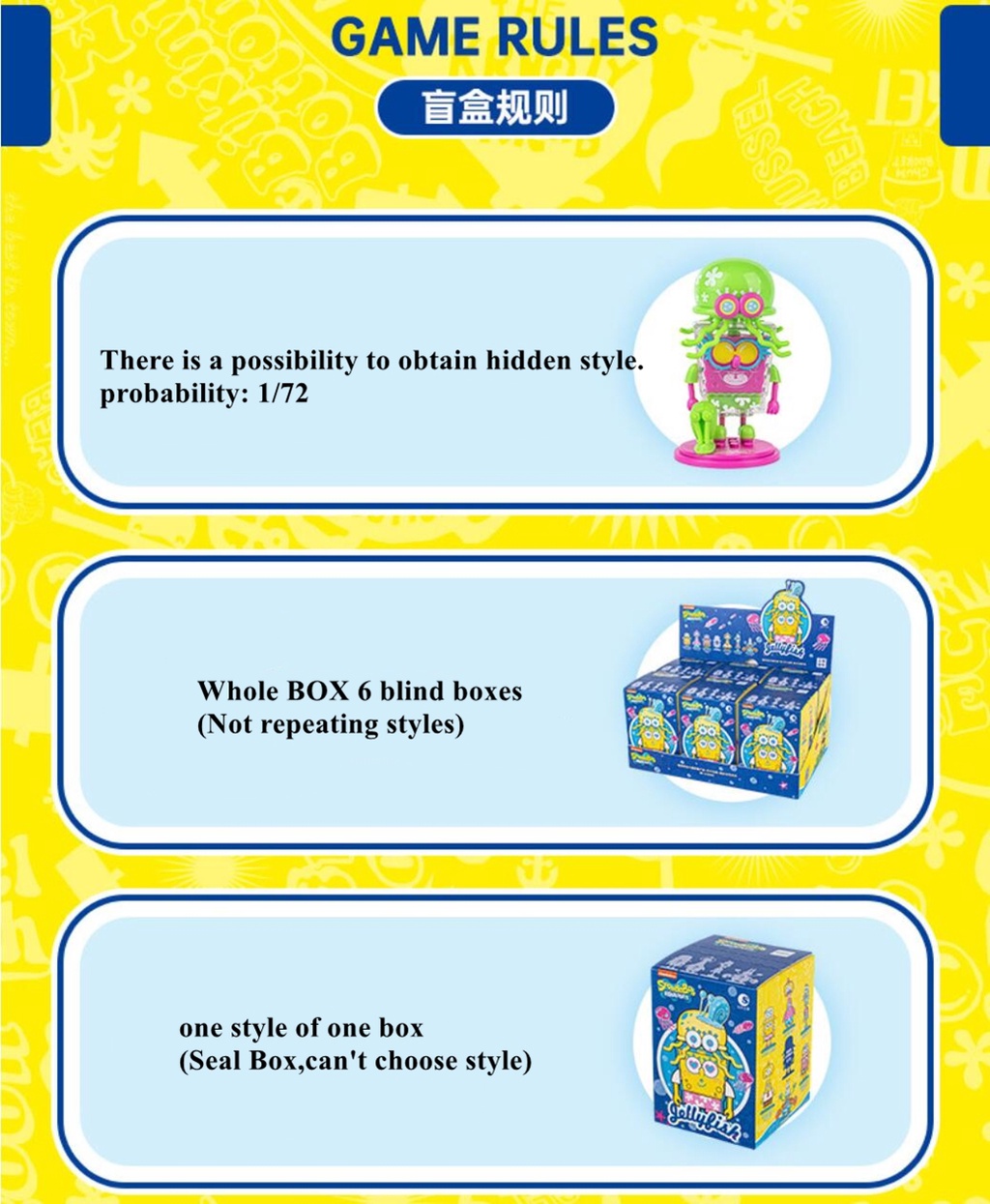 【New】SpongeBob Jellyfish Series Blind Box Random Style