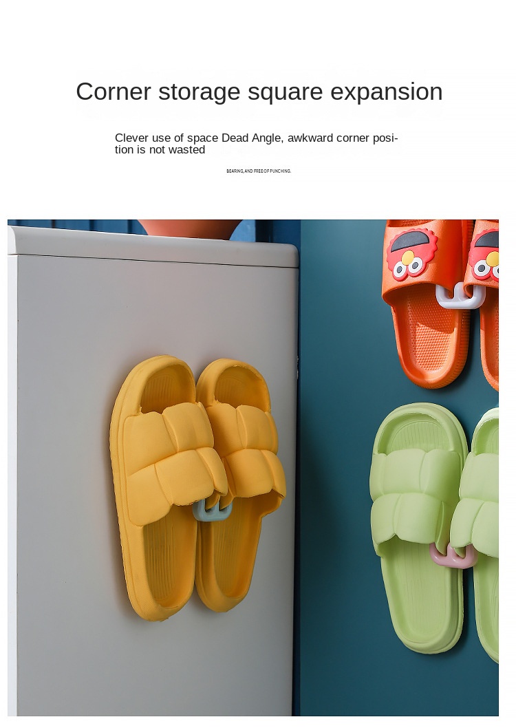 Slipper Rack Slipper Hook Wall Mounted Hanging Hange Storage Shoe Rack ...