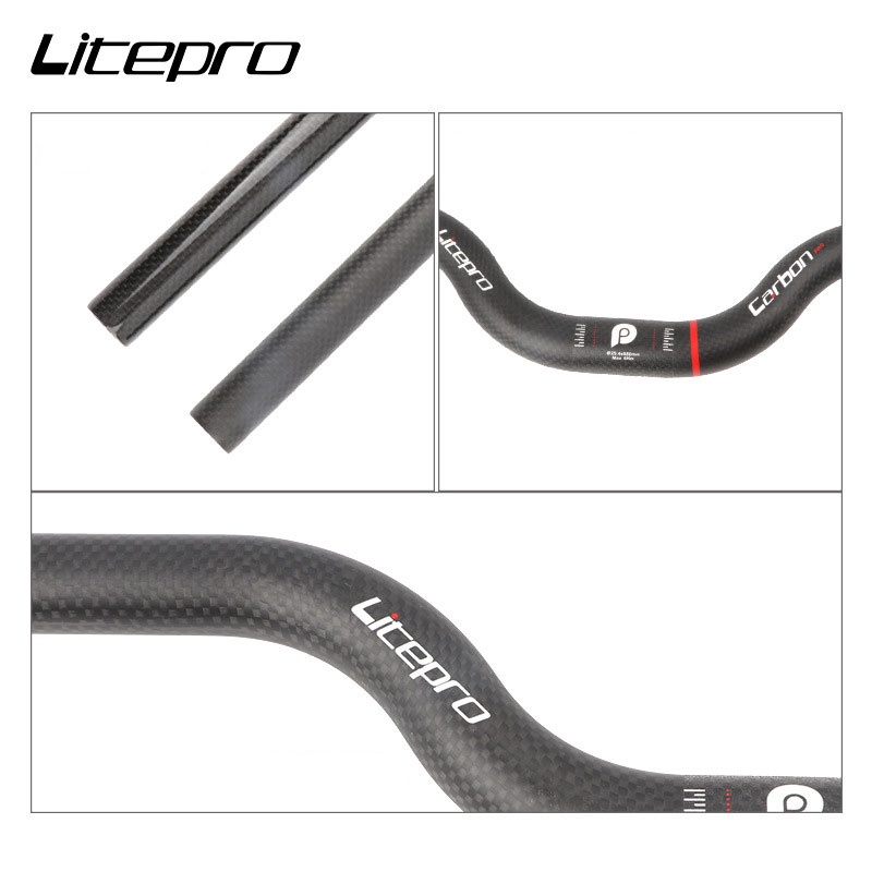 Litepro Bike Handlebar Carbon Fiber 25.4mm 580mm Riser Bar Use For ...