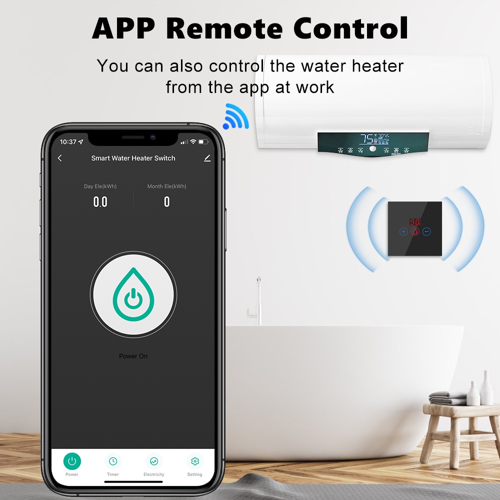 SMATRUL Tuya Smart Switch Wifi RF433 20A Water Heater Timer Switch ...