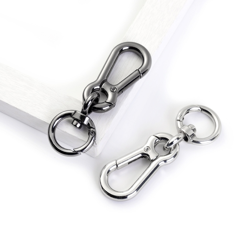 Carabiner Clip Keyring Zinc Alloy Keychain with Snap Hook Quick Release ...