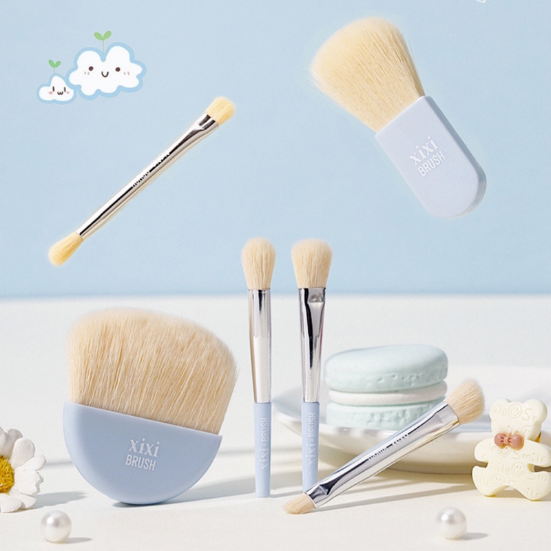 6Pcs Professional Soft Makeup Brush Sets Mini Portable Travel Make up ...