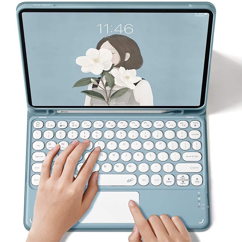 case with Touchpad Keyboard For iPad 9.7 10.2 5th 6th 7th Gen 8th 9th ...