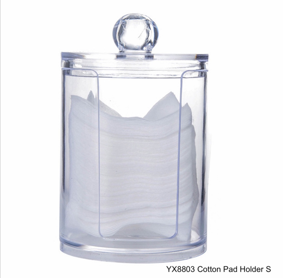 Easyhome.sg Cotton Bud Cotton Swab Cotton Pad Storage Box Round ...