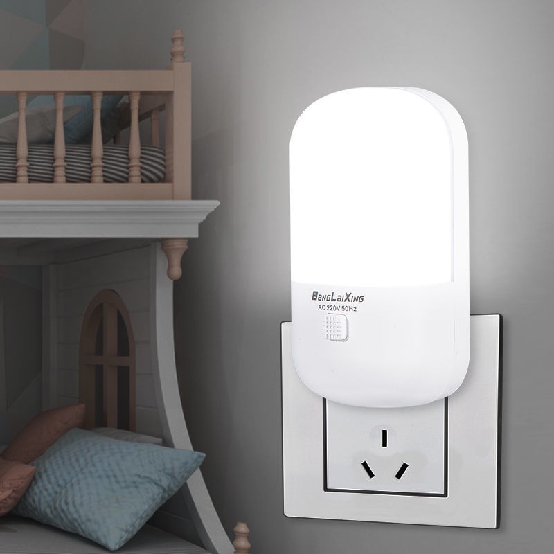 Two Colors Adjustable Soft Light Button Switch LED Night Lamps Eye ...