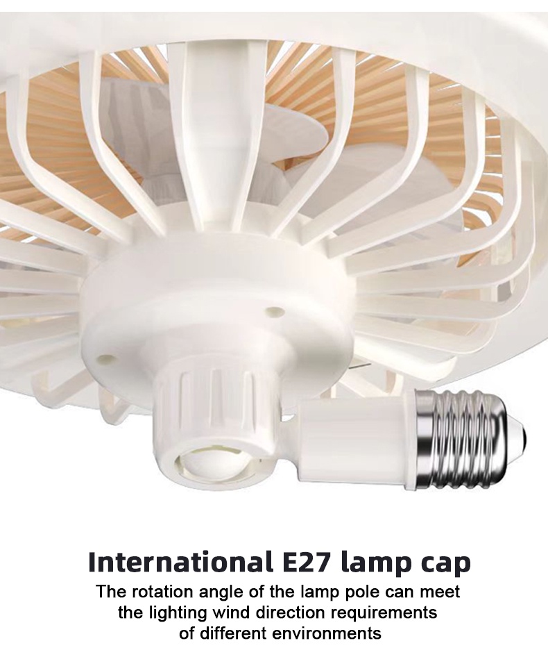 E27 Bulb Ceiling Fan With Light