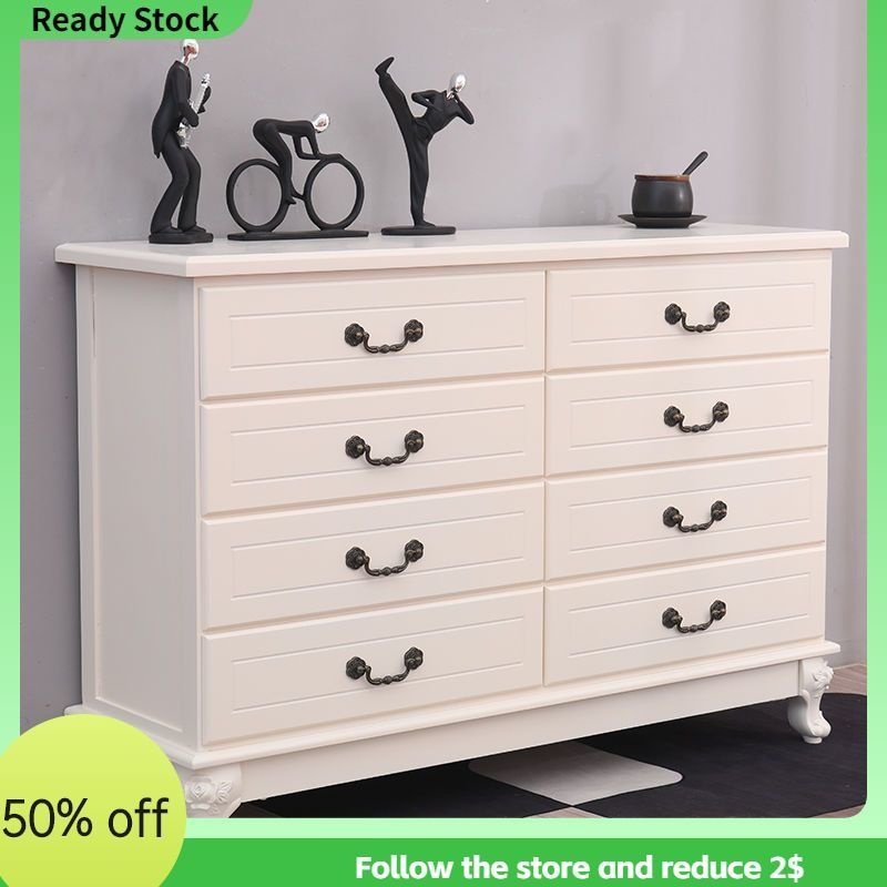 Solid Wood Bedroom Storage Living Room TV Simple Modern Fivebucket