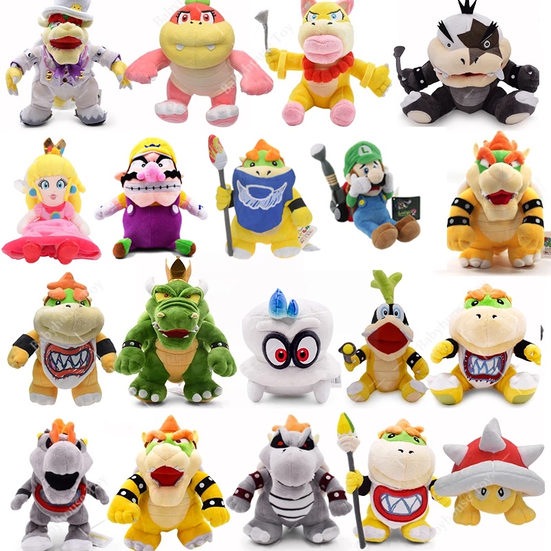 18 Styles Super Mario Bros Plush Princess Peach Koopa Yoshi Joeut Wario ...