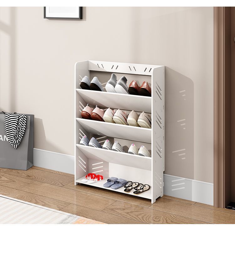 Simple Shoe Rack Entrance Shoe Cabinet Narrow Small Oblique Ultra-Thin ...