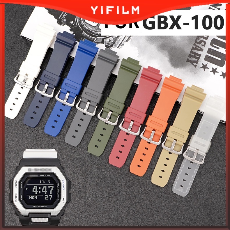 Waterproof Resin Watch Strap Suitable For Casio G-LIDE Series GBX100/GA100  110 Watch Replacement Accessories