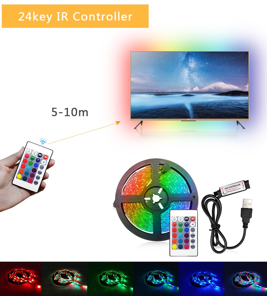 Led Usb Strips Light Smart Rgb 5050 5V Led Ribbon 5M Led Line Lighting ...