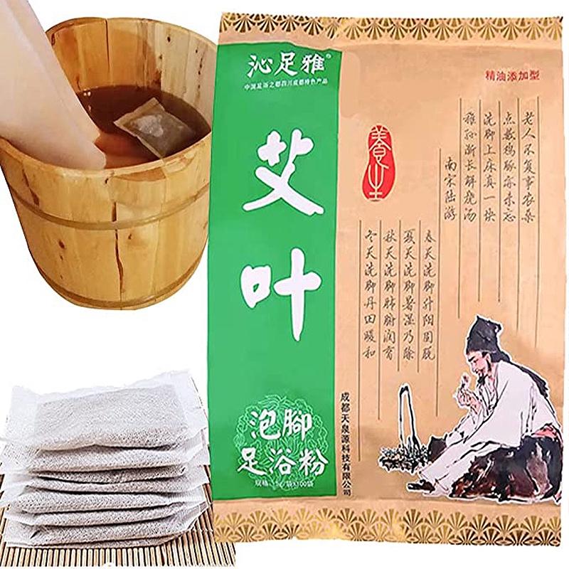 100 Packs Natural Traditional Herbal Foot Bath Powder Foots Massage ...