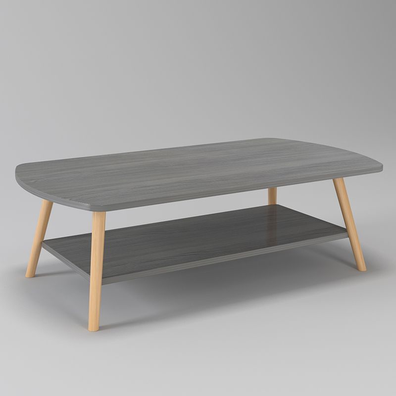 Solid Wood Coffee Table Home Double Storage Table Modern Living Room