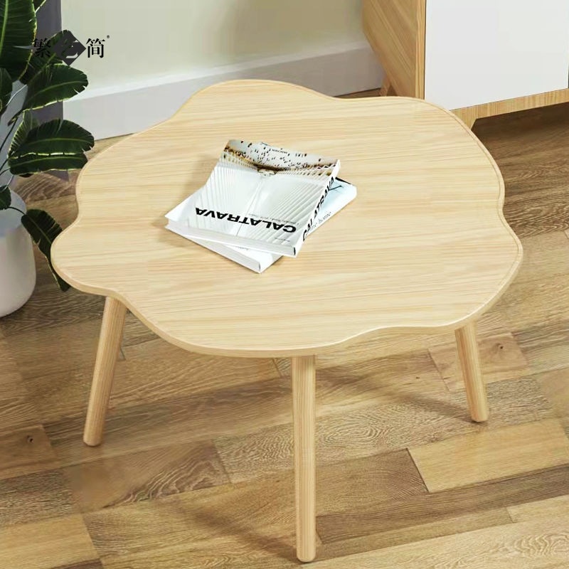 Solid Wood Coffee Table Home Bedroom Ins Style Small Low Table Modern