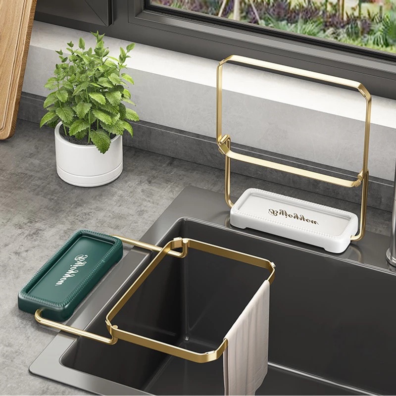 Kitchen Sink Filter Rack Foldable Sink Drain Rack Strainer Mesh Bag ...