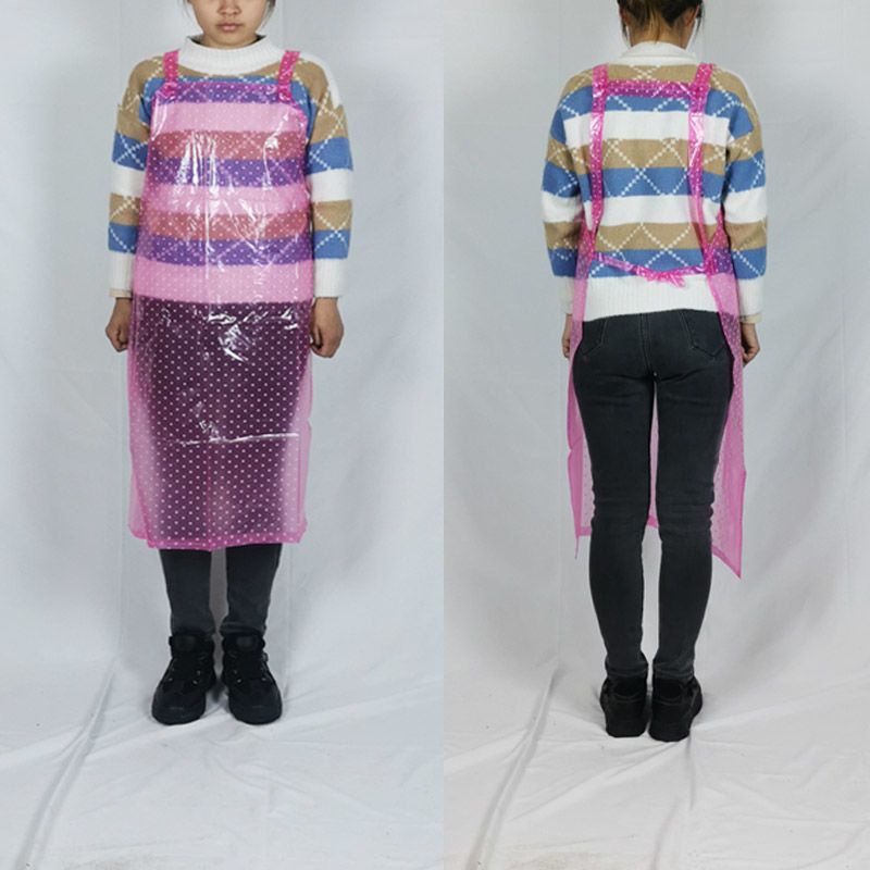 Waterproof Oilproof PVC Apron Kitchen Aprons Arm Oversleeve Plastic ...