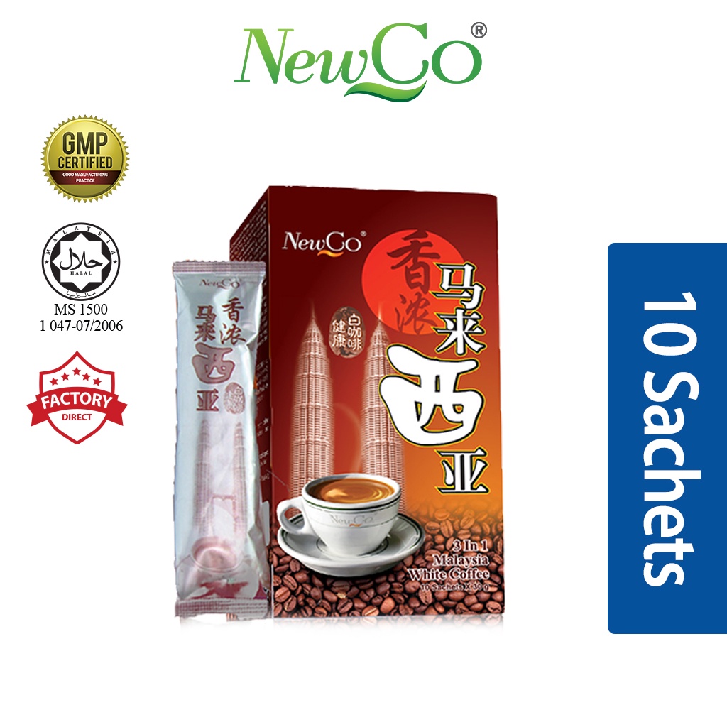 Newco 3 In 1 White Coffee (10 Sachets x 30g) | Shopee Singapore