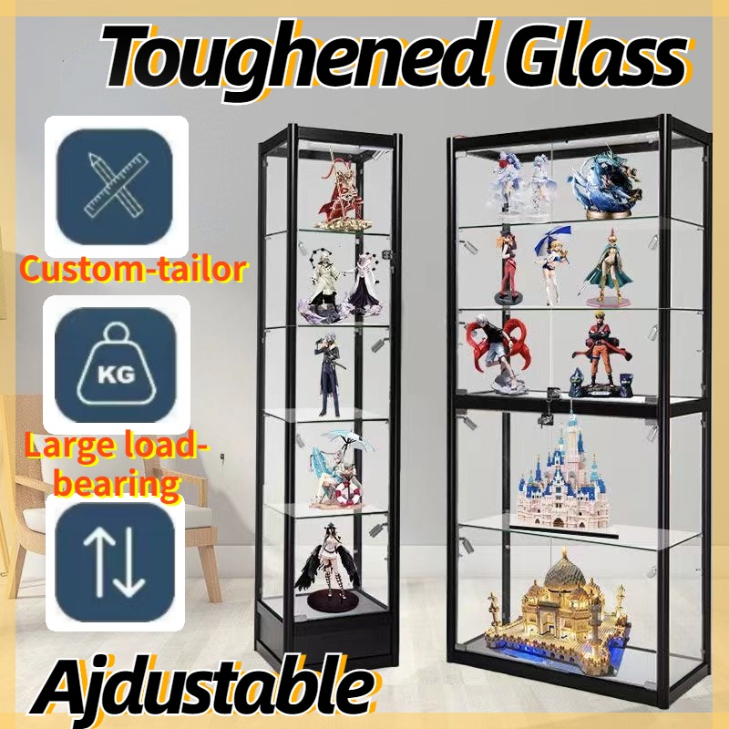 【Toughened glass】Display Storage Glass Showcase