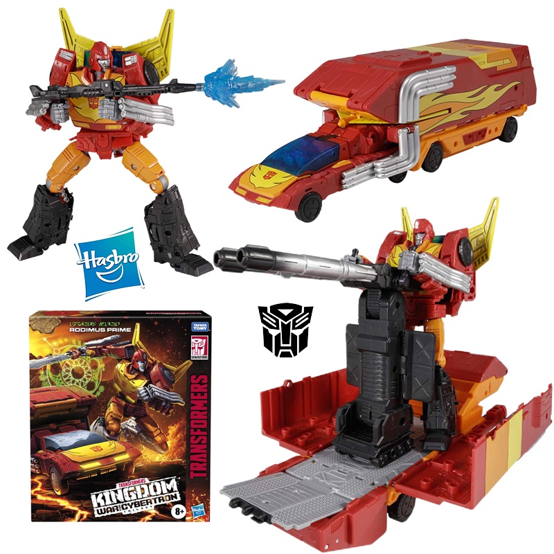 Hasbro Transformers Kingdom Series Hot Rod Rodimus Prime with Carriage