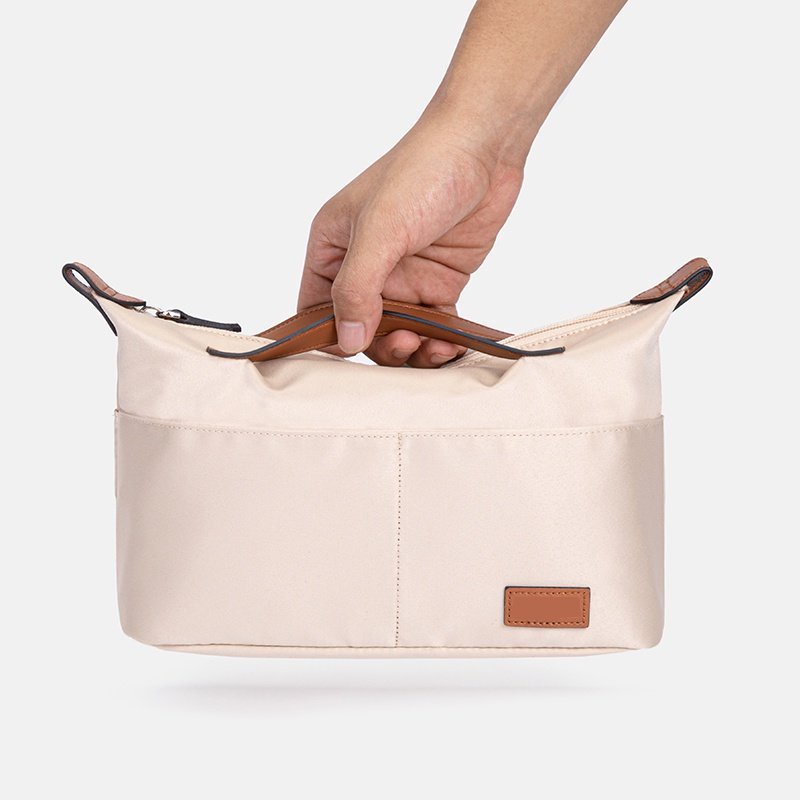 For LE PLIAGE Nylon Bag Insert Organizer with Zipper Pockets Soft Light ...