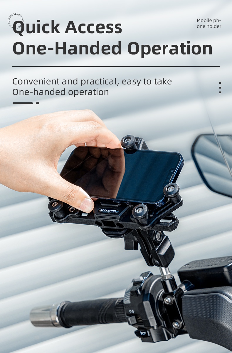 ROCKBROS Bicycle Phone Holder Four Corner Stability Shock Resistant Bike Mount Stand For Cycling Accessories From Ddmyday, $30.66 - View #10