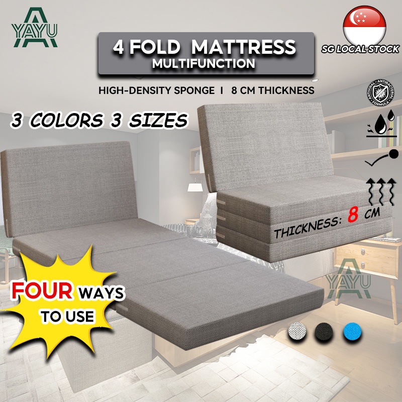 YAYU Foldable Mattress Single Mattress And Queen Foldable Bed / 4 Fold