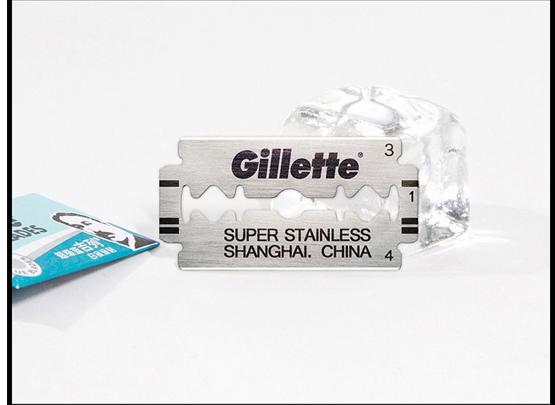 Gillette Super Blue Straight Razor Men Razor Blades Stainless Steel ...