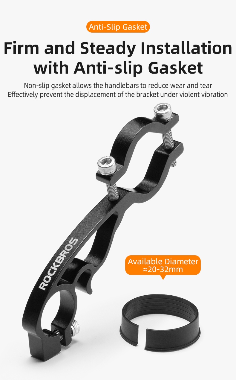ROCKBROS Bike Handlebar Extension Frame 25CM Mountain Bicycle Bracket ...