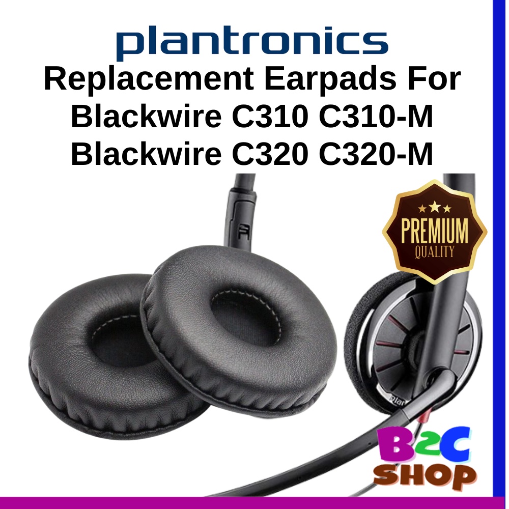 Poly Voyager 8200 Replacement Ear Cushions - Black Comfort Pads