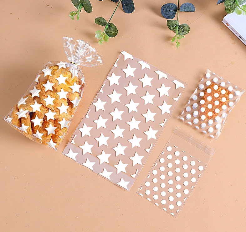 Pcs Star Printed Gift Wrap Cello Cellophane Treat Bags Party Favor
