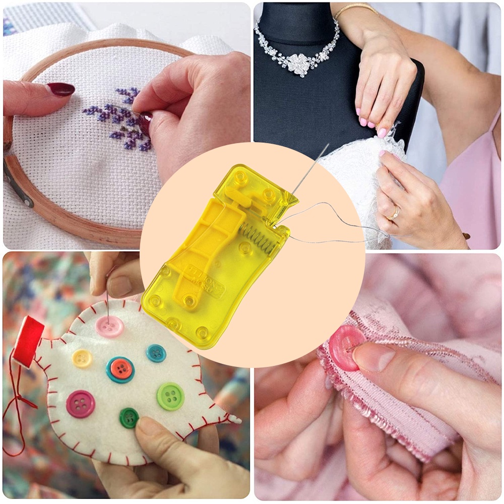 Auto Needle Threader DIY Sewing Needle Threader Home Hand Machine ...