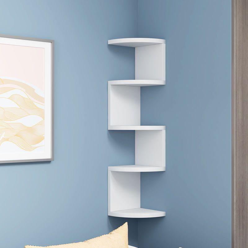 Bookcase Wall Non Perforated Wall Mounted Storage Corner Partition ...