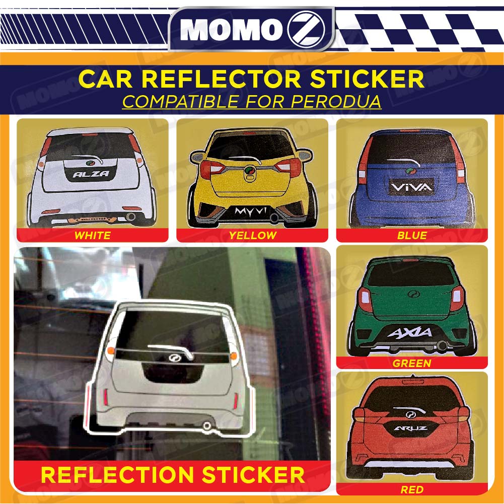 Car Perodua Alza Myvi Axia Viva Aruz Rear Reflector Sticker For Perodua ...