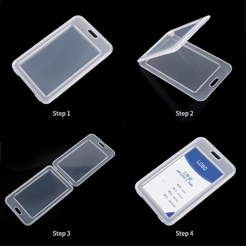 Transparent Multi-use Work ID Card Protective Cover / PVC Waterproof ...