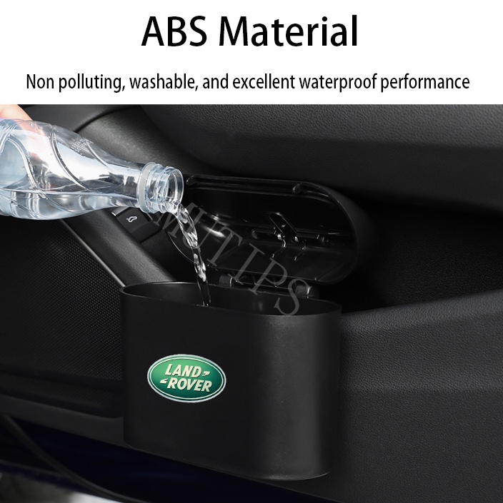 Land Rover Car Portable Mini Trash Can Hanging Flip Lid Dustbin Back ...