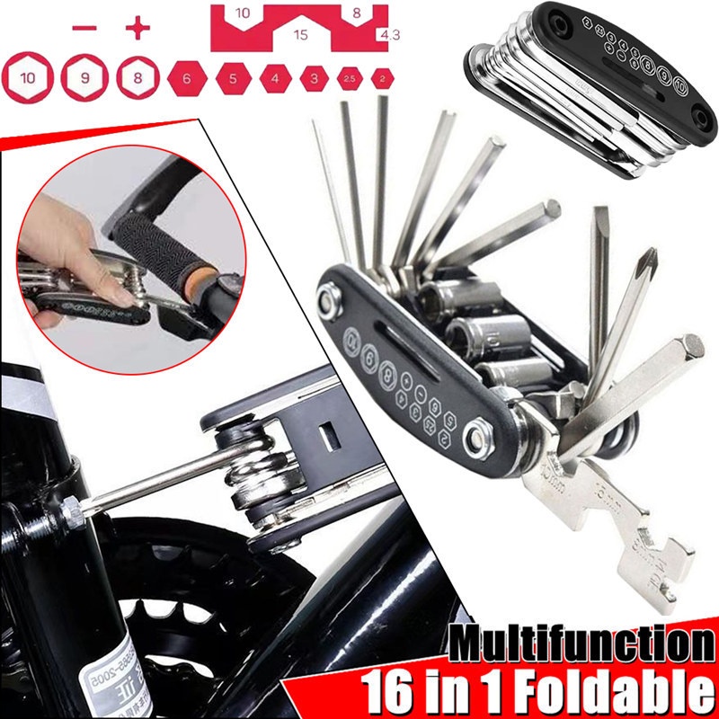 16 In 1 Multifunctional Screwdriver Portable Allen Wrench Socket Multi ...