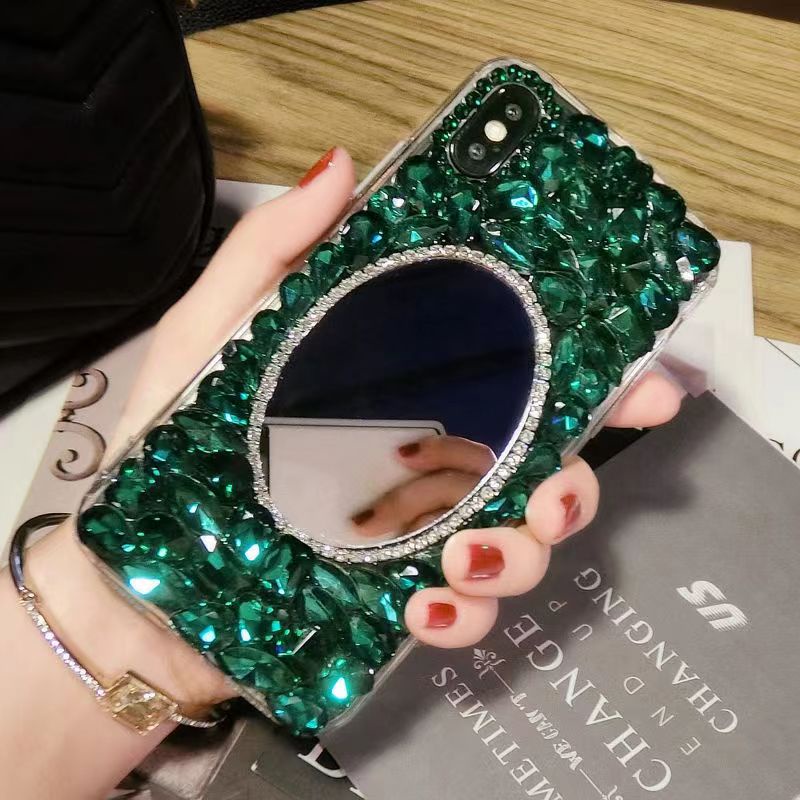 Diamond Casing for Samsung A02s A03s A03 Core J7Pro J2 J7 Prime J4 J6 Plus A02 Fashion Rhinestone Makeup Mirror Silicone Soft Phone Case