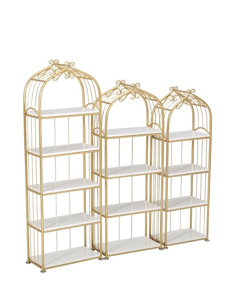 Nordic Iron Multi-Layer Floor Bird Cage Shelf Bookshelf Living Room ...