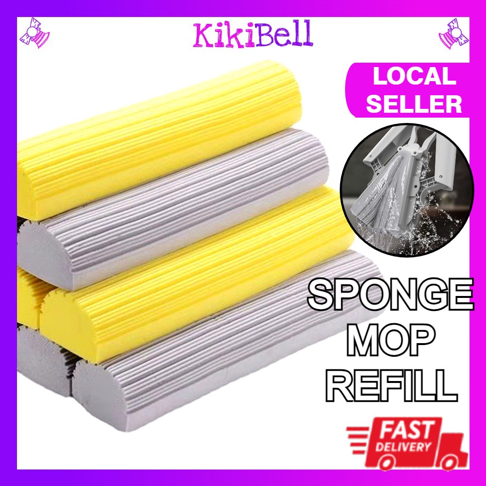 28cm Sponge Mop Head Refill Replacement Absorbent PVA Foam Foldable Mop ...
