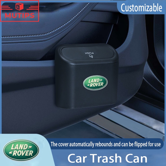 Land Rover Car Portable Mini Trash Can Hanging Flip Lid Dustbin Back ...
