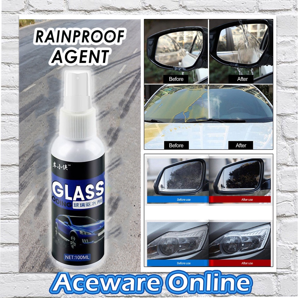 100ML Multipurpose Rainproof Agent Car Window Glass Cleaner Car Mirror ...