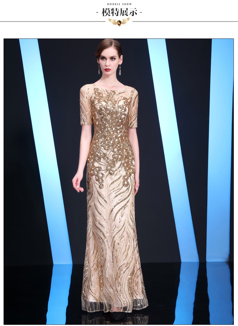 Evening dress women s new banquet Sequin fishtail prom party dress long gown formal birthday dress wedding dress Shopee Singapore