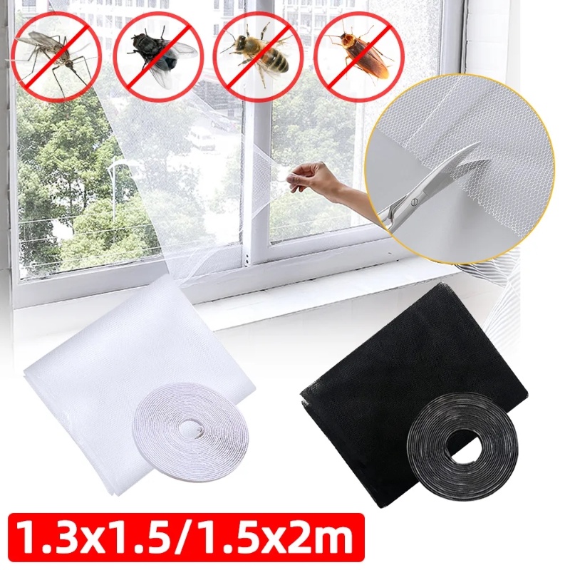 thumbnail interactive-video image 1 of Window Insect Screen Mesh Net – Fly Mosquito Bug Door Netting – 1.5M X 2M / 1.3M 1 of 2