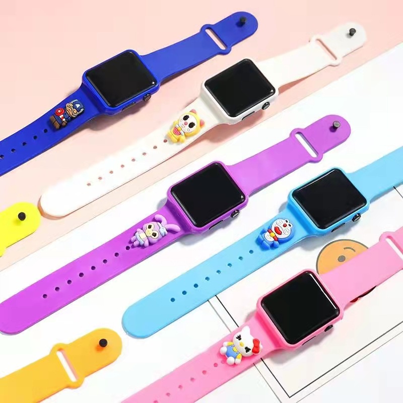 Spot cartoon doll small square led kids watch innovative boy girl ...
