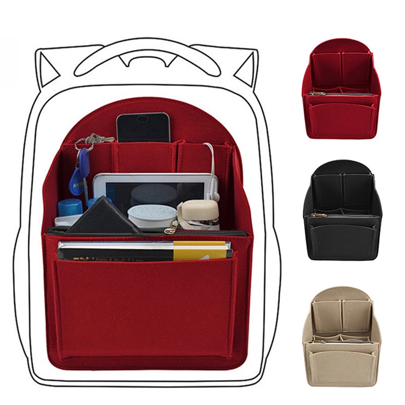 Backpack Organizer Insert Bag Felt Liner Bag with MultiPockets