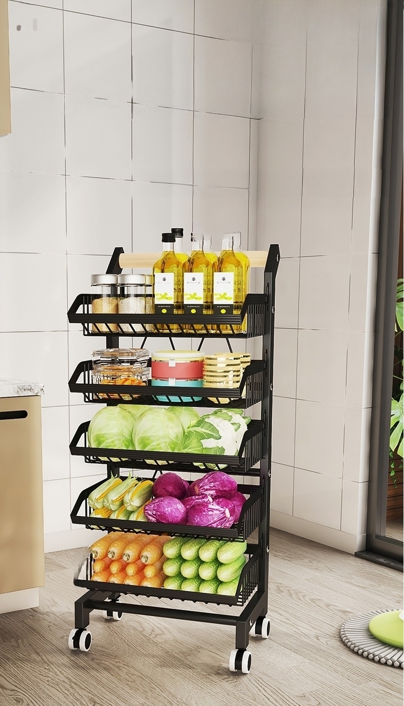 IDECO 5 Tier Kitchen Trolley Rack Narrow Storage Racks Spice Rack ...