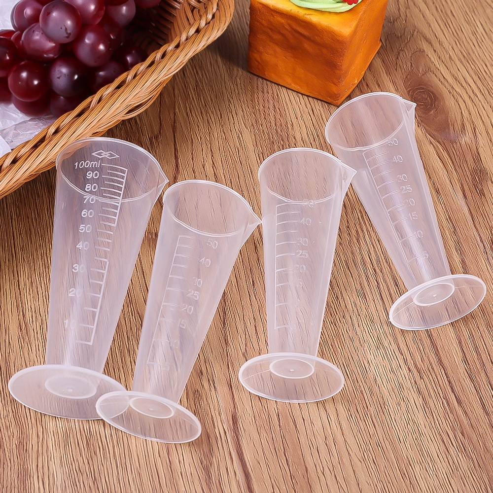 50/100ML Transparent Triangular Measuring Cup Clear Plastic Graduated ...