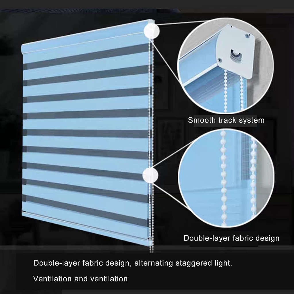 zebra blinds bidai Curtains for all type window [ 2 x 6 feet ] Lebar ...