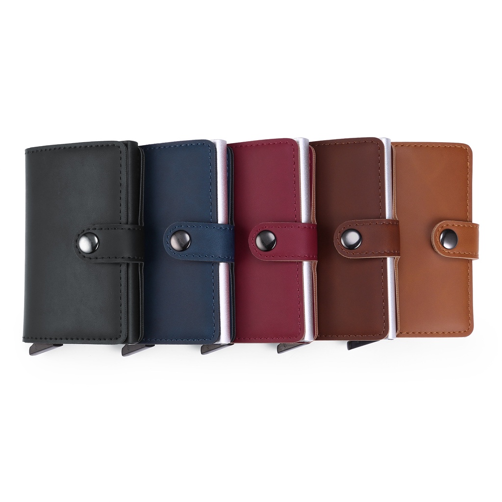 ID Credit Bank Card Holder Wallet Luxury Brand Men Anti Rfid Blocking ...